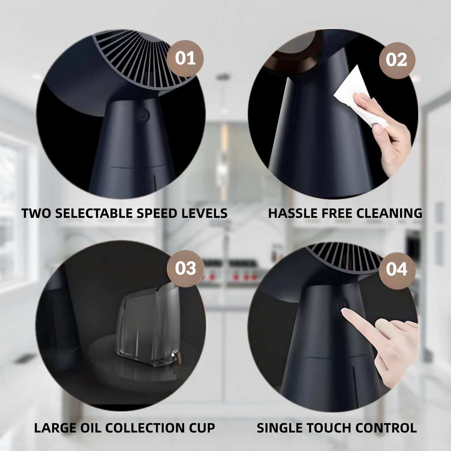 RUQIRO Portable Range Hood – Rechargeable Smoke & Odor Absorber