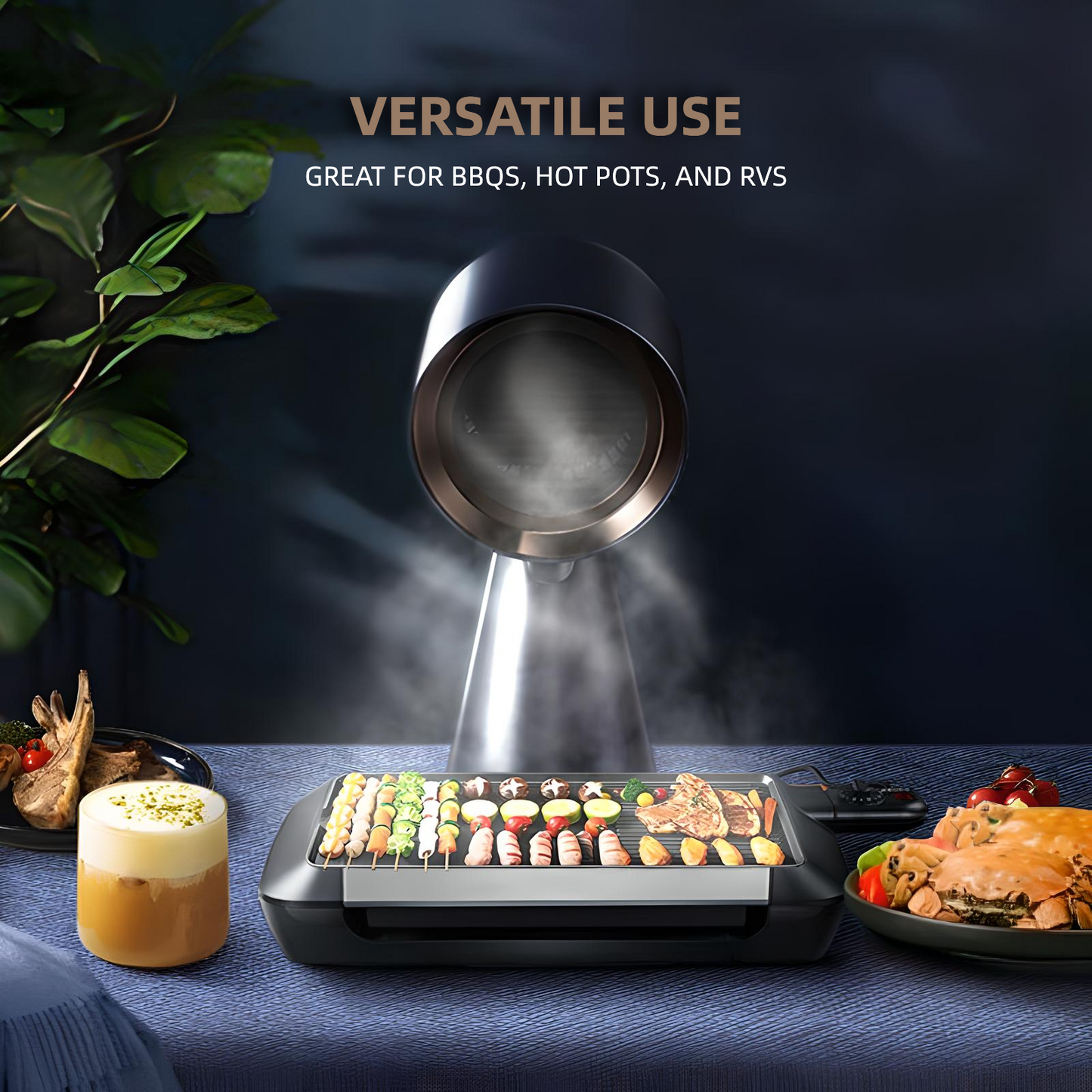 RUQIRO Portable Range Hood – Rechargeable Smoke & Odor Absorber